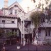 East view of Macky Hall before restoration shows extent of additions that had accumulated since 1922.  While it is never easy to give up useable space, the college decided it was time to restore the building.