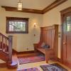 View of restored entry looks like we hardly did a thing; everything seems typical for age and style of house.  For owners, entry was first phase of a larger restoration.  They used it to work through details and finishes that could be used throughout.  Photo is courtesy of Vista Estate Imaging.