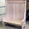 New bench was built from our drawings by Brian Gregory in his Woodinville shop.  Here it is, ready for delivery to site.